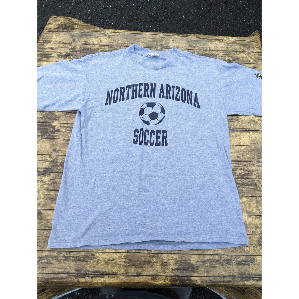 Vintage Northern Arizona Lumberjacks Soccer Made in USA Gray Shirt Sz Large